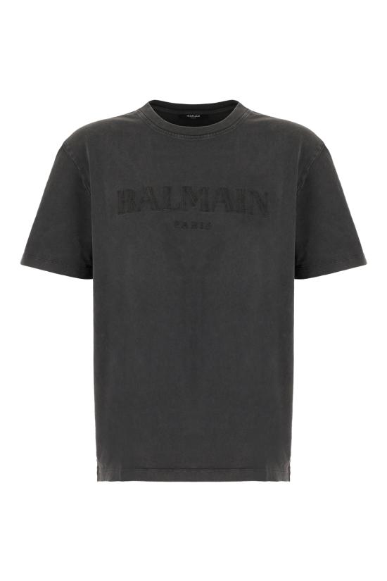 25FW 발망 반팔 티셔츠 FH1EG000BC72 YGD GRIS GRIS