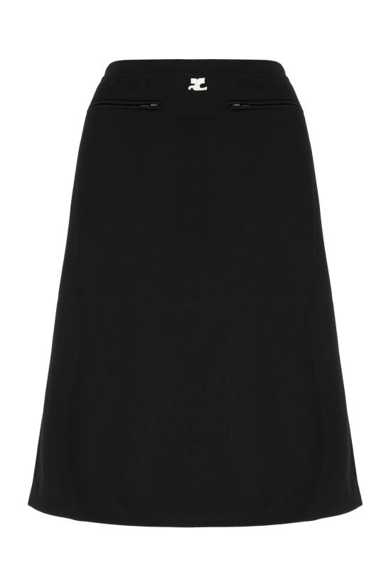 25FW 쿠레쥬 미디 스커트 325JJU296JS0250 9999 BLACK