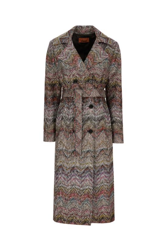 25FW 미소니 트렌치 코트 DS25WC0GBC005G S01HU LIGHT MULTICOLOR