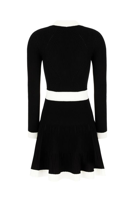 25FW 발망 숏 원피스 FF1R9858KI64 EAB NOIR BLANC - BALMAIN