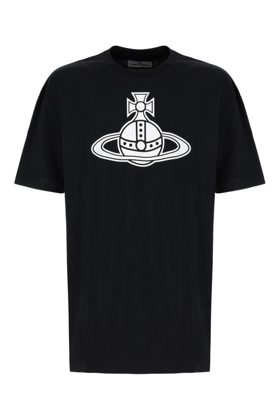 25FW 비비안웨스트우드 반팔 티셔츠 3G01004BJ001M N401 BLACK