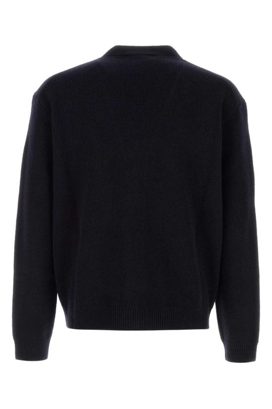 25FW 메종키츠네 폭스 헤드 밀라노 램스울 가디건 PM00510KT1180 0413 Blue - MAISON KITSUNE