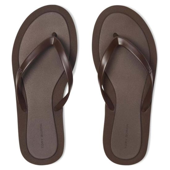  토리버치 샌들 키라 패디드 플립플랍 다크 코코아