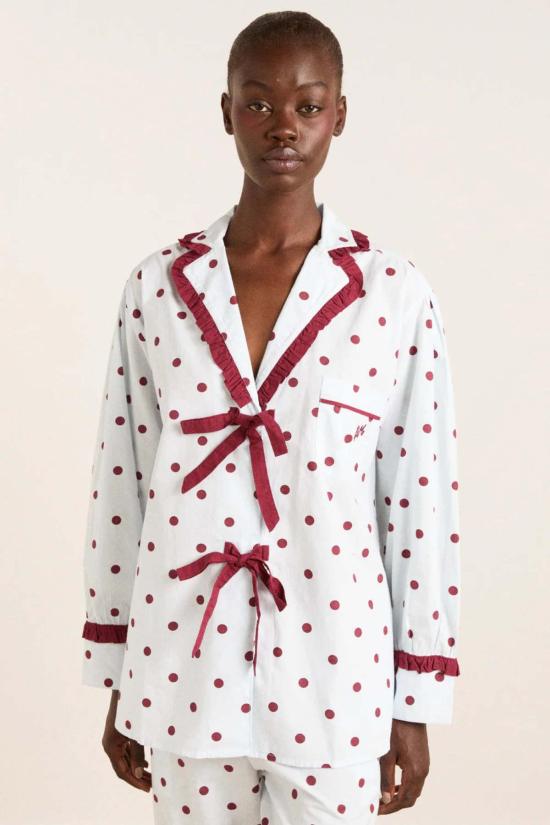  담손매더 언더웨어 Damson Madder Antonella Pj 세트 폴카 도트 파자마 세트 - DAMSON MADDER