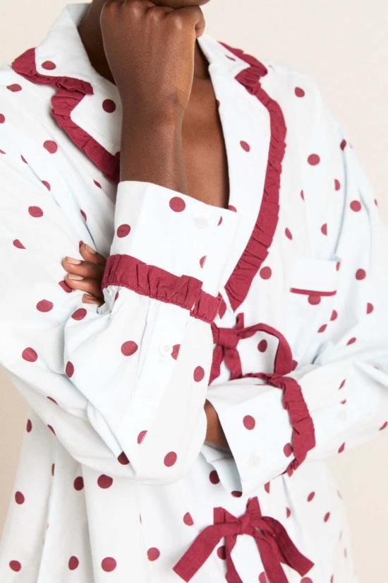  담손매더 언더웨어 Damson Madder Antonella Pj 세트 폴카 도트 파자마 세트 - DAMSON MADDER