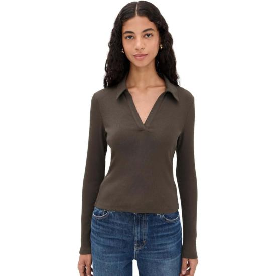  베로니카비어드 긴팔 티셔츠 베로니카 비어드 키어니  다크 엄버