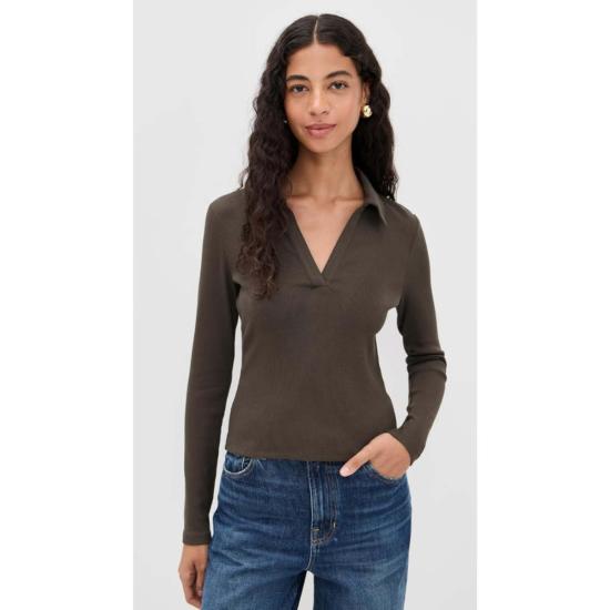  베로니카비어드 긴팔 티셔츠 베로니카 비어드 키어니  다크 엄버 - VERONICA BEARD