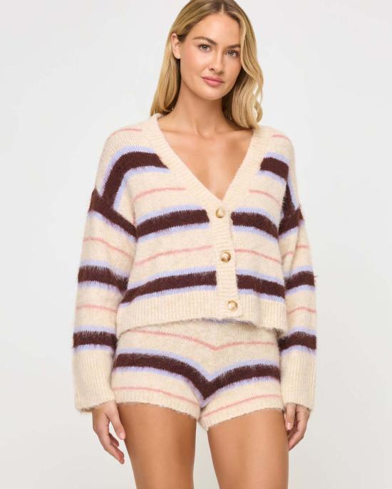  엘스페이스 숏팬츠 LSpace Montauk Short Prep School Stripe - L SPACE