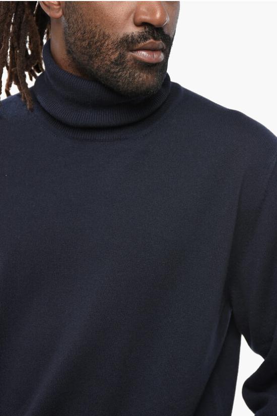  꼬르넬리아니 터틀넥 CASHMERE TURTLENECK SWEATER Blue - CORNELIANI
