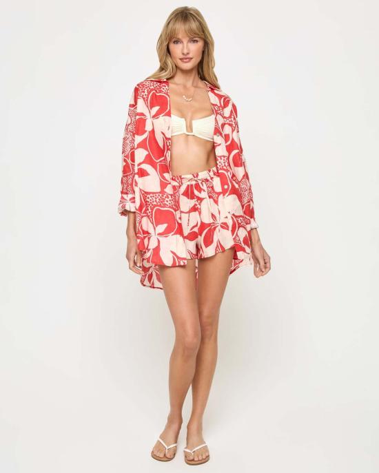  엘스페이스 숏팬츠 LSpace 리오 숏 히비스커스 블룸 - L SPACE