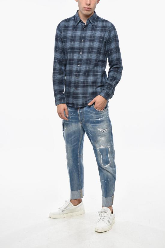  띠어리 긴팔 셔츠 J1074530 FROST MULTI Blue - THEORY