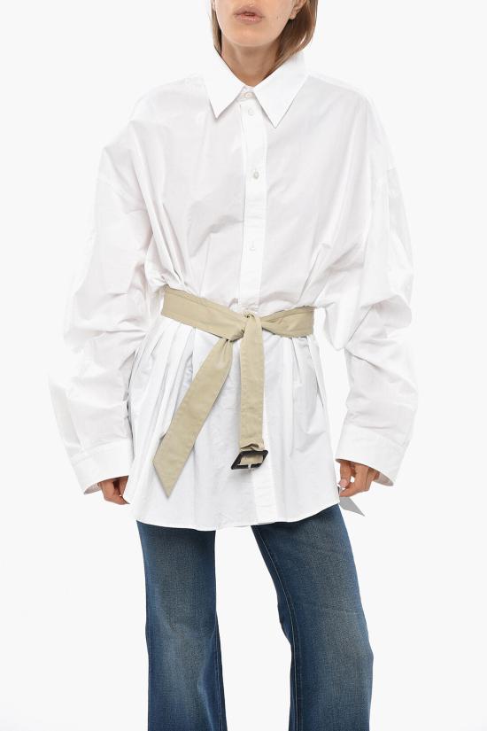  발렌시아가 블라우스 809066 TNM60 9000 WTHBELT White