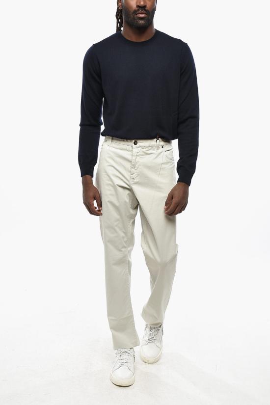  꼬르넬리아니 스트레이트 팬츠 814EG3 8120168 026 White - CORNELIANI