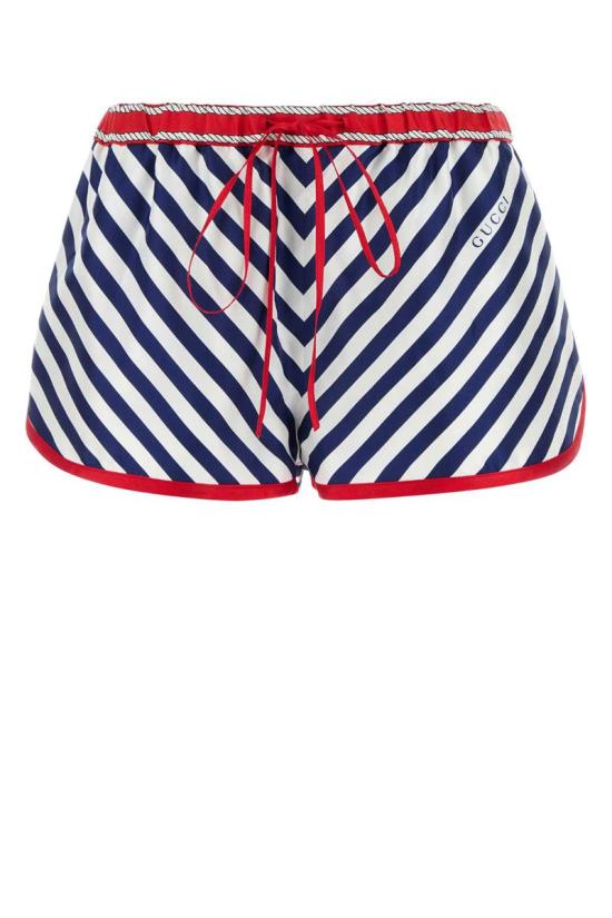 25FW 구찌 프린트 실크 숏팬츠 835680ZATEL 4956 STRIPPED