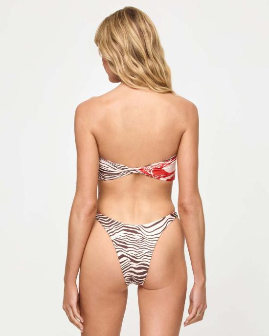  엘스페이스 비키니 수영복 LSpace 데미안 비키니 바텀 애니멀 히비스커스 블룸 - L SPACE