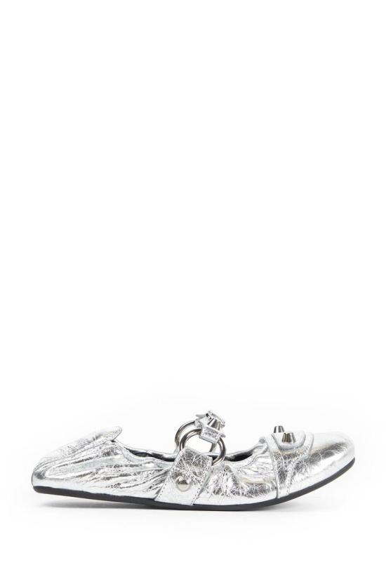 25FW 발렌시아가 플랫 슈즈 849443WBDK6 8011 SILVER