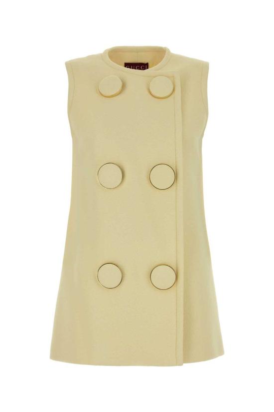 25FW 구찌 맥시 버튼 베스트 846442ZATJL 7281 YELLOW