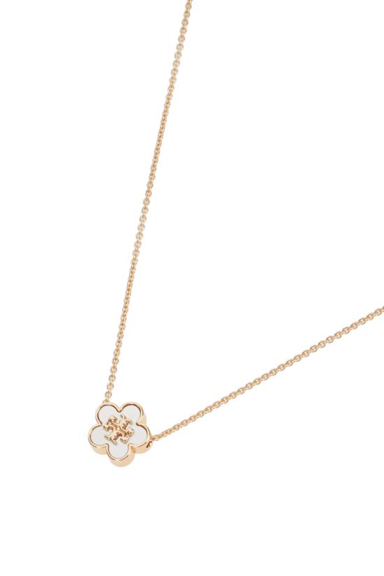 25FW 토리버치 키라 플라워 네크리스 158996700 TORY GOLD MOTHER OF PEARL DOM - TORY BURCH