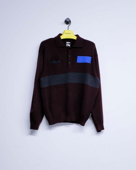  쥐알텐케이 폴로 티셔츠 Gr10 K 마호가니 울 작업복 폴로 - GR10K