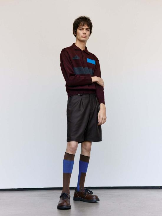  쥐알텐케이 폴로 티셔츠 Gr10 K 마호가니 울 작업복 폴로 - GR10K