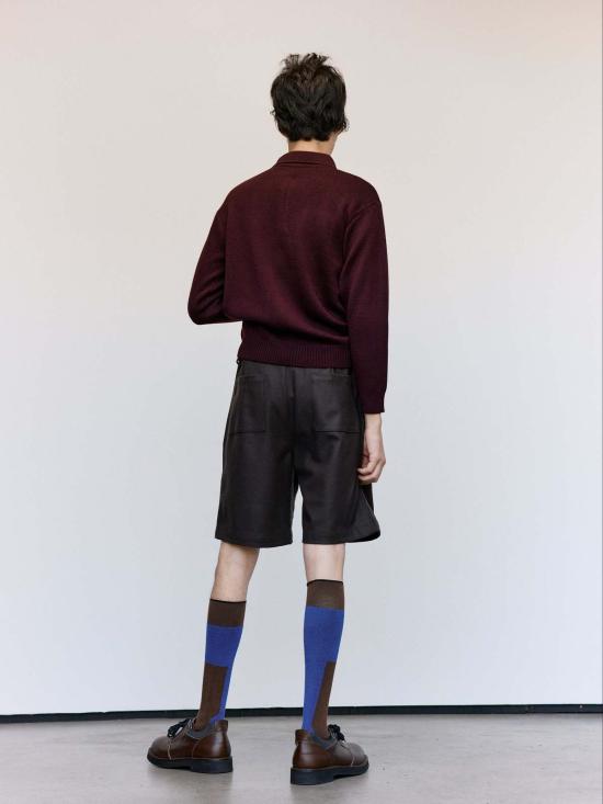  쥐알텐케이 폴로 티셔츠 Gr10 K 마호가니 울 작업복 폴로 - GR10K