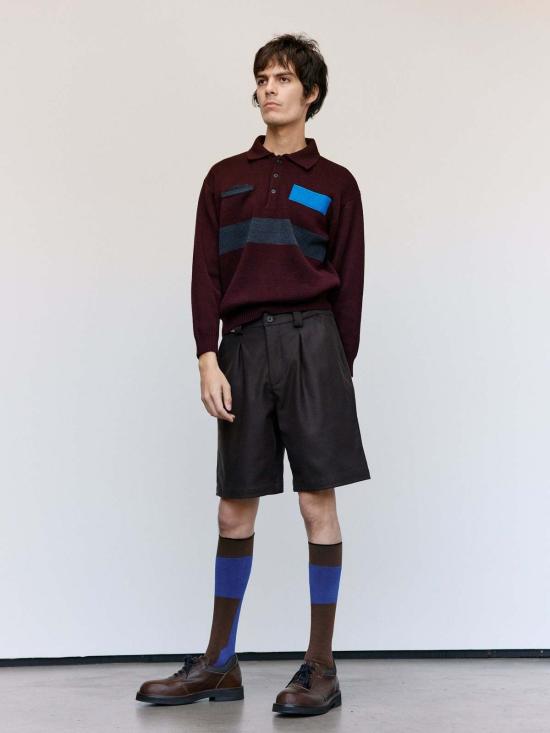  쥐알텐케이 폴로 티셔츠 Gr10 K 마호가니 울 작업복 폴로 - GR10K