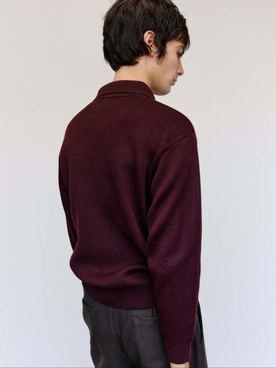  쥐알텐케이 폴로 티셔츠 Gr10 K 마호가니 울 작업복 폴로 - GR10K