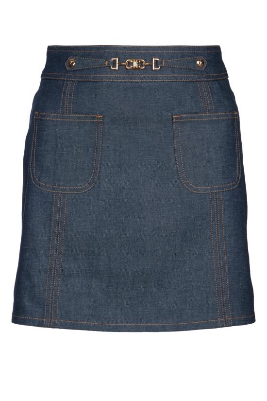 25SS 셀린느 데님 스커트 RJ0330842 07IA RAWWASH