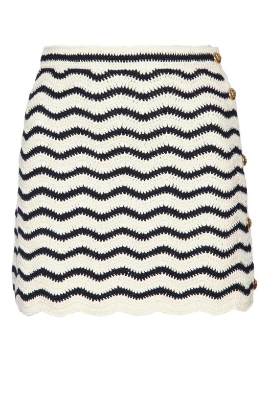 25FW 셀린느 미디 스커트 RJ045D072 01YV ECRUNAVY