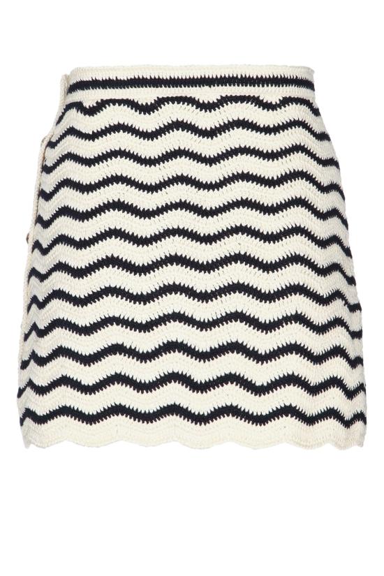 25FW 셀린느 미디 스커트 RJ045D072 01YV ECRUNAVY - CELINE