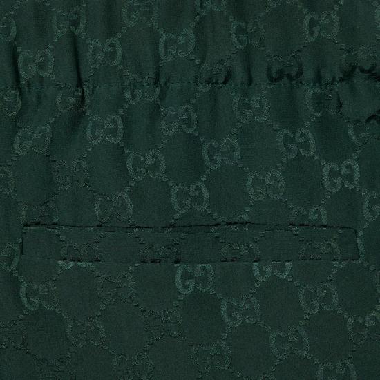 25FW 구찌 GG 실크 자카드조거 챈츠 848565Z7AZH3514 Green - GUCCI