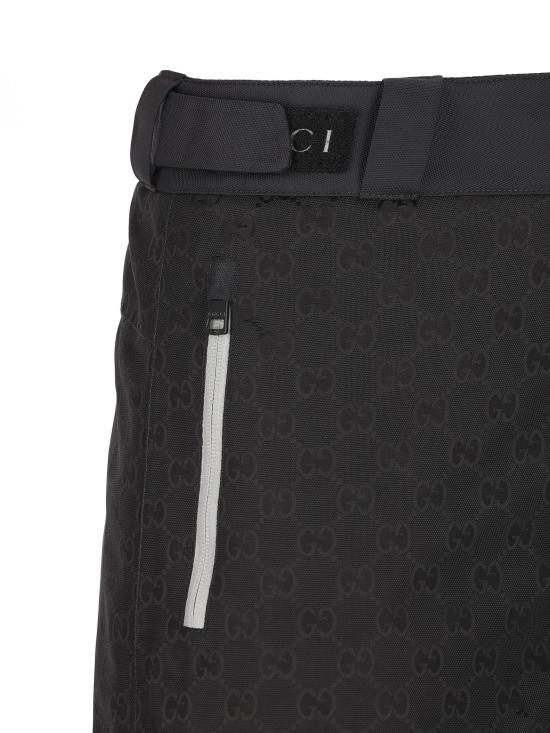 25FW 구찌 GG 테크니컬 패브릭 자카드 팬츠 837770ZATL71000 Black - GUCCI
