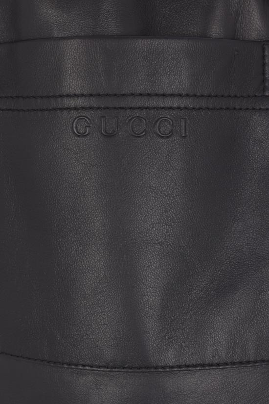 25FW 구찌 레더 버뮤다 832983XNA7N1000 Black - GUCCI