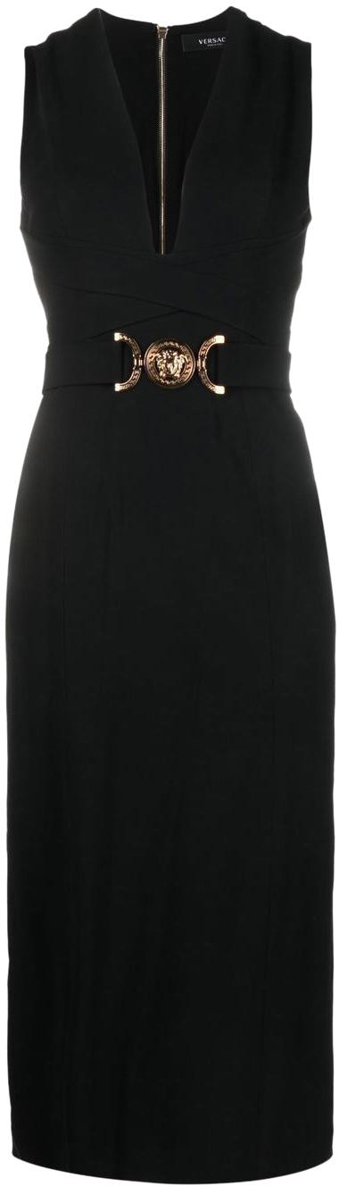  베르사체 미디 원피스 10082521A023951B000 BLACK - VERSACE