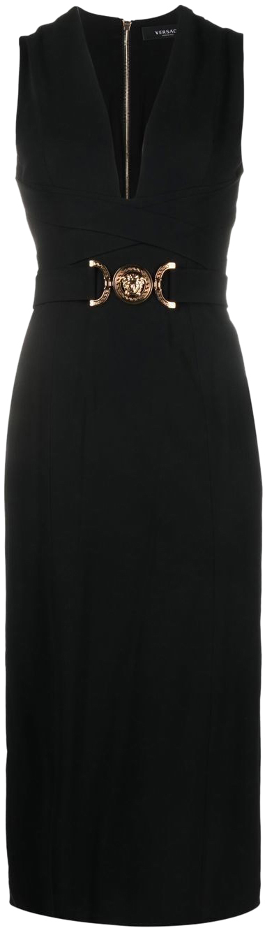  베르사체 미디 원피스 10082521A023951B000 BLACK - VERSACE