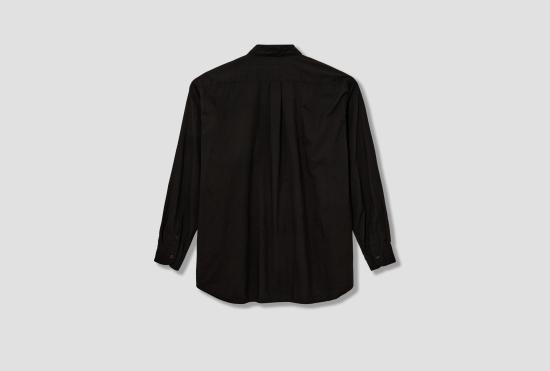 25FW 코모리 긴팔 티셔츠 카디 코튼 더블 레이어 코몰리 셔츠 C03-02005 블랙 - COMOLI