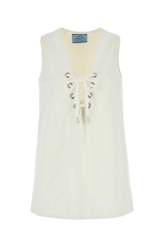 25SS 프라다 원피스 P3P00SOOO16E2 F0009 White