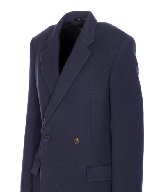 25FW 발렌시아가 플레어 울 코트 850608 TQU148230 Blue - BALENCIAGA