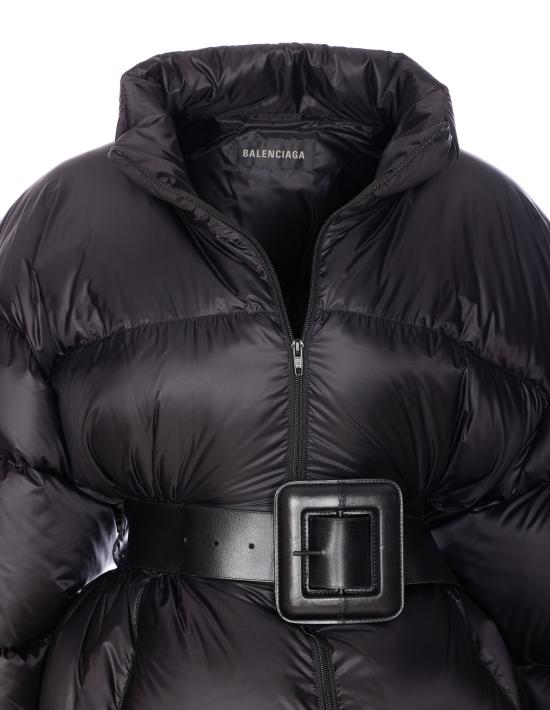 25FW 발렌시아가 아워글래스 쇼트 푸퍼  850864 TTO411000 Black - BALENCIAGA