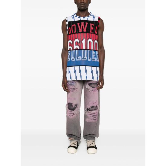 25FW 피디에프 민소매 티셔츠 DFM07008 MC076 NWASH WHITE - PDF