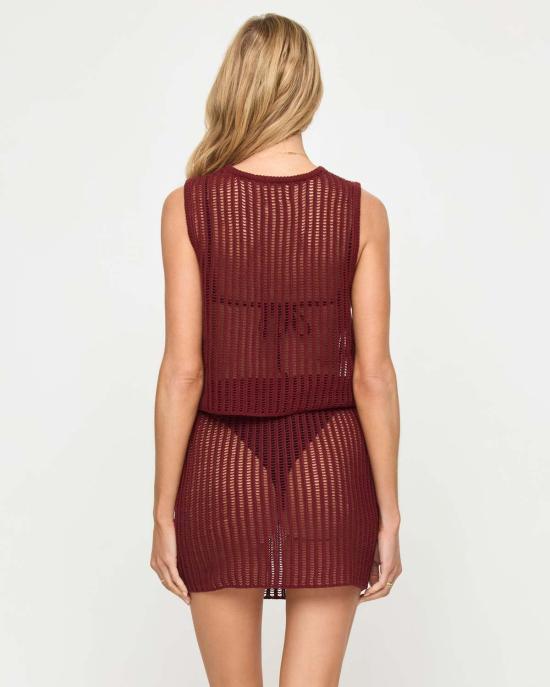  엘스페이스 민소매 티셔츠 L스페이스 샌더 탑 상그리아 - L SPACE