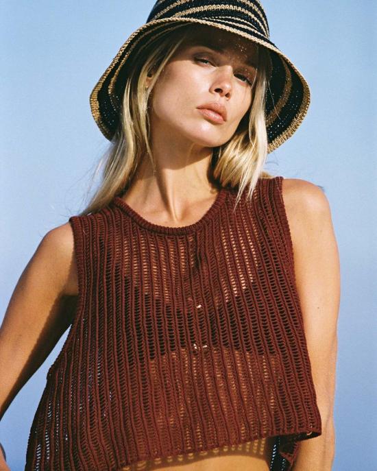  엘스페이스 민소매 티셔츠 L스페이스 샌더 탑 상그리아