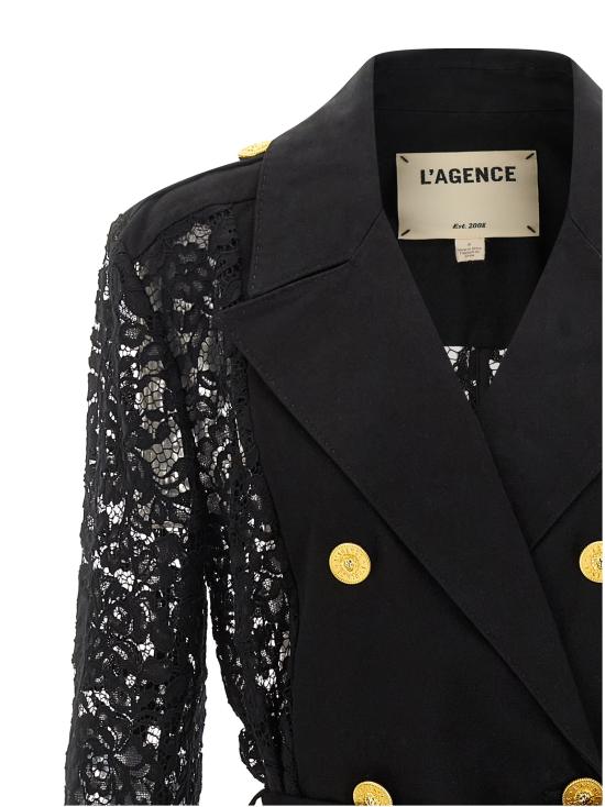 25FW 라장스 트렌치 코트 1967TCHBLAC Black - L'AGENCE