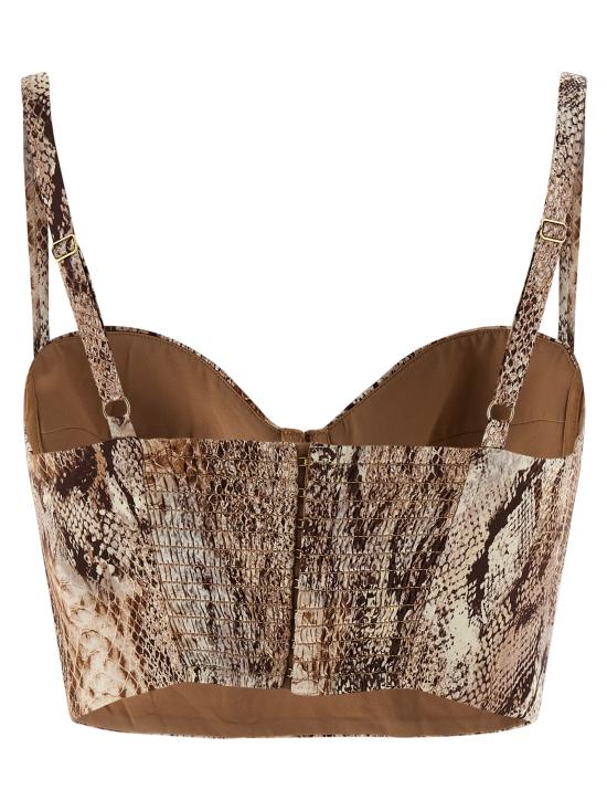 25FW 라장스 이브닝 티셔츠 40723PHTWSAT Brown - L'AGENCE