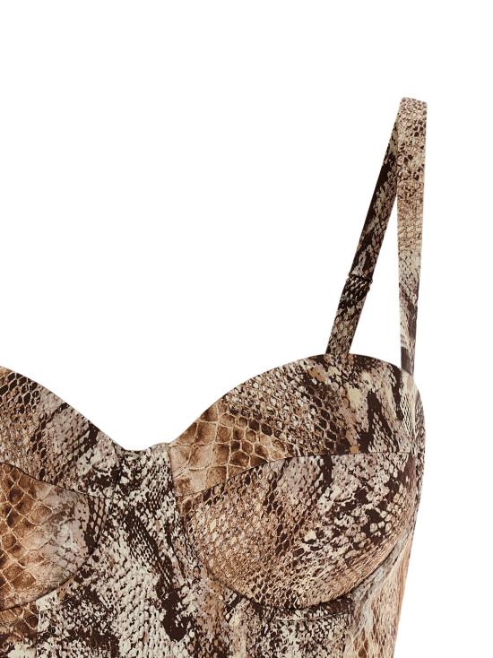 25FW 라장스 이브닝 티셔츠 40723PHTWSAT Brown - L'AGENCE