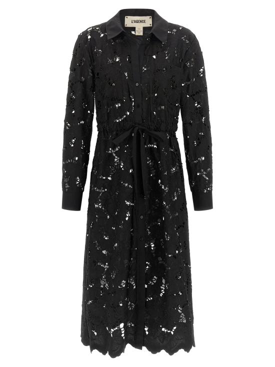 25FW 라장스 미디 원피스 61560PCSBLAC Black