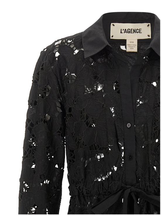 25FW 라장스 미디 원피스 61560PCSBLAC Black - L'AGENCE