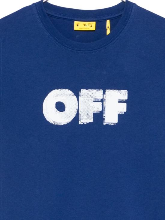 25FW [키즈] 오프화이트 티셔츠 OBAA002F25JER0034501 BLU - OFF WHITE