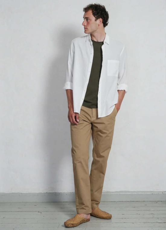  HANSEN GARMENTS 긴팔 셔츠 한센 가먼츠 헤닝  화이트 - HANSEN GARMENTS