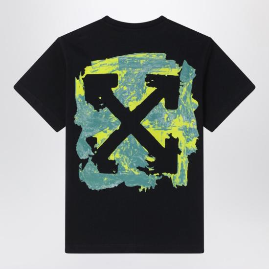  [키즈] 오프화이트 셔츠 OBAA002F25JER007 Black - OFF WHITE